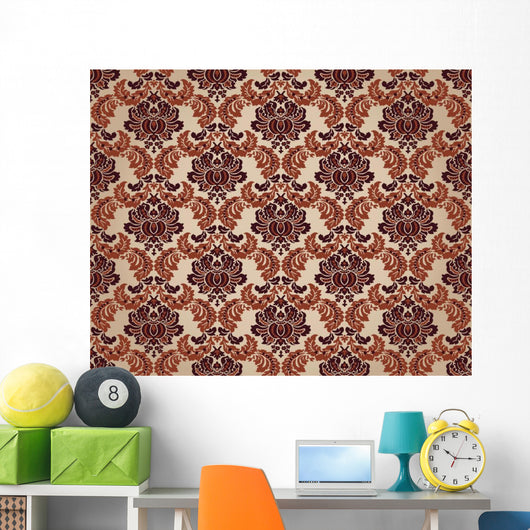 Damask Oriental Wallpaper Wall Decal