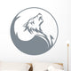 Howling wolf Wall Decal