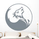 Howling wolf Wall Decal