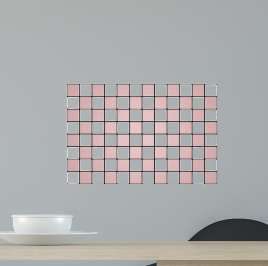 White and pink mosaic 