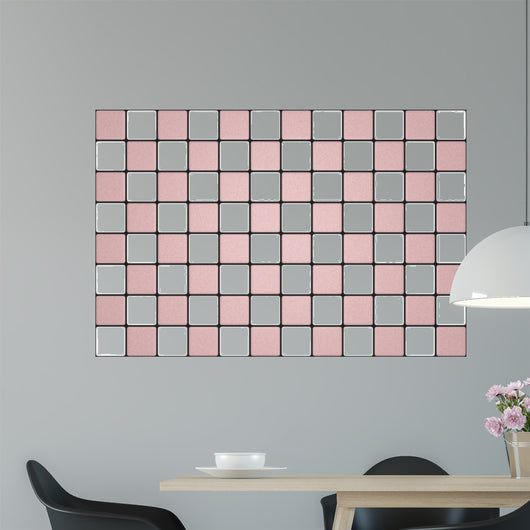 White and pink mosaic 