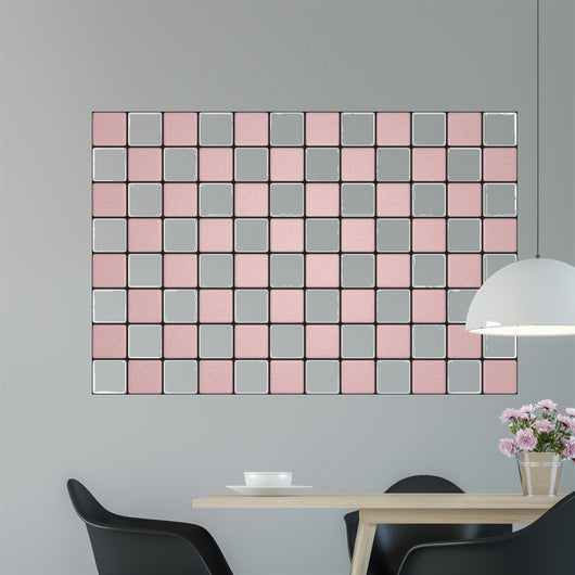 White and pink mosaic 
