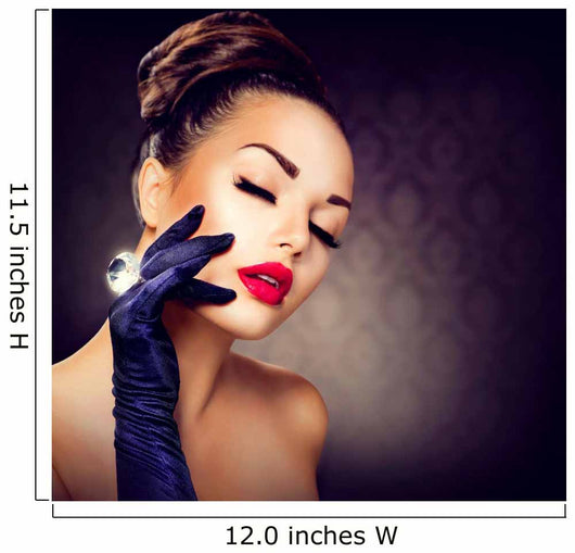Beauty Fashion Glamour Girl Portrait. Vintage Style Girl 