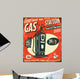 Grunge Retro Gas Station Sign Vector Illustration 