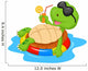 Cute turtle cartoon on inflatable round 