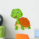Cute turtle cartoon Wall Decal