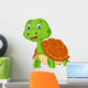 Cute turtle cartoon Wall Decal