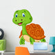 Cute turtle cartoon Wall Decal