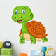Cute turtle cartoon Wall Decal