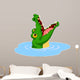 Crocodile cartoon open its mouth 