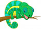 Cute chameleon cartoon Wall Decal
