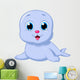 Cute baby seal cartoon Wall Decal