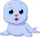 Cute baby seal cartoon Wall Decal