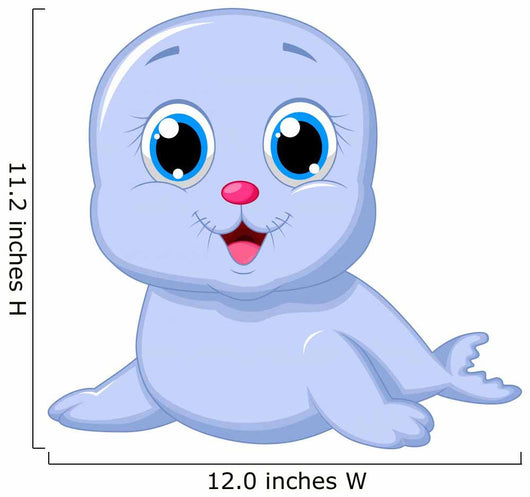 Cute baby seal cartoon Wall Decal