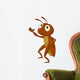 Cute cricket cartoon presenting Wall Decal