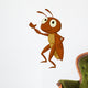 Cute cricket cartoon presenting Wall Decal