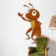 Cute cricket cartoon presenting Wall Decal