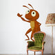 Cute cricket cartoon presenting Wall Decal
