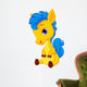 Cute horse cartoon Wall Decal