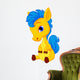 Cute horse cartoon Wall Decal