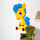 Cute horse cartoon Wall Decal