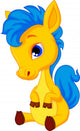 Cute horse cartoon Wall Decal