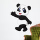 Cute panda cartoon waving hand Wall Decal