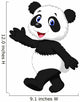 Cute panda cartoon waving hand Wall Decal