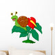 Cute Snail Cartoon Leaf Wall Decal