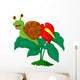 Cute Snail Cartoon Leaf Wall Decal