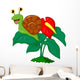 Cute Snail Cartoon Leaf Wall Decal