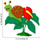 Cute Snail Cartoon Leaf Wall Decal