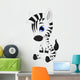 Cute Baby Zebra Cartoon Wall Decal