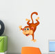 Cute monkey standing in its hand Wall Decal