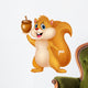 Squirrel cartoon with nut Wall Decal
