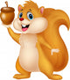 Squirrel cartoon with nut Wall Decal