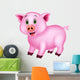 Cute Pig Cartoon Wall Decal Design 2