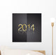 Gold 2014 front back black background vector 