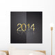 Gold 2014 front back black background vector 