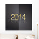 Gold 2014 front back black background vector 