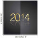 Gold 2014 front back black background vector 