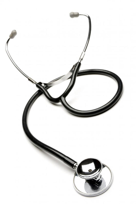 medical stethoscope isolated on white close up 
