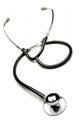 medical stethoscope isolated on white close up 