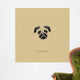 Pug Dog Label Wall Mural