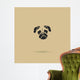 Pug Dog Label Wall Mural
