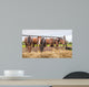 Horses eating at a feed fence 