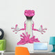 Pink Gecko Meditating Wall Decal