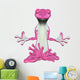 Pink Gecko Meditating Wall Decal