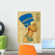 Egyptian Papyrus With Portrait Nefertiti Wall Mural
