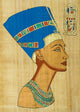 Egyptian Papyrus With Portrait Nefertiti Wall Mural